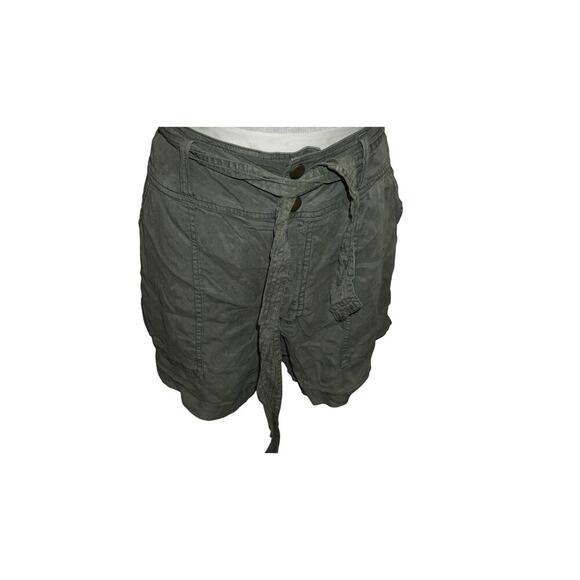 Abercrombie & Fitch Olive Green Utility Belted Shorts Women’s Size Large - Picture 1 of 4